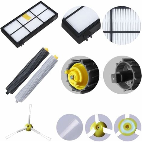 Kit Pièces d'accessoires pour Irobot Roomba Series 800 900 850 860