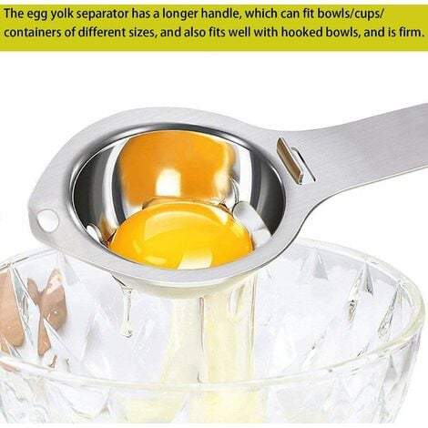 1 pièce En Acier Inoxydable Séparateur D'Œufs ( ) Jaune D'Œuf Blanc  Séparateur Œuf Blanc Jaune D'Œuf Filtre Séparateur D'Œuf Ustensiles De  Cuisine Cuisine Accessoires De Cuisine Domicile Cuisine