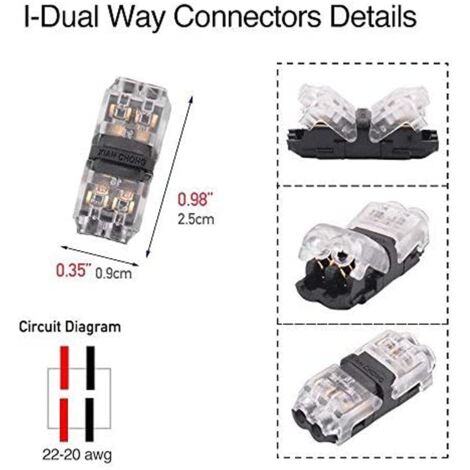 Connecteur 6 fils à ressort sans soudure 12/24V