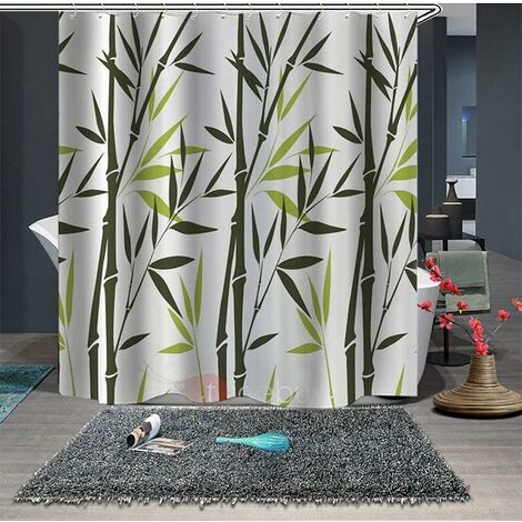 Rideau Douche 180X200 Polyester Bambou - Msv 