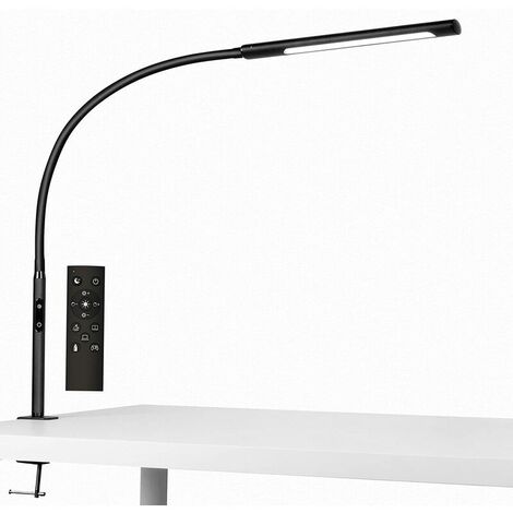 Lampe de Bureau à Pince, USB, LED Lampe Soin des Yeux avec Télécommande, 6  Couleurs & 10 Luminosité pour Lit avec Minuterie d'Arrêt Automatique, Lampe  de Chevet Enfant : : Luminaires et