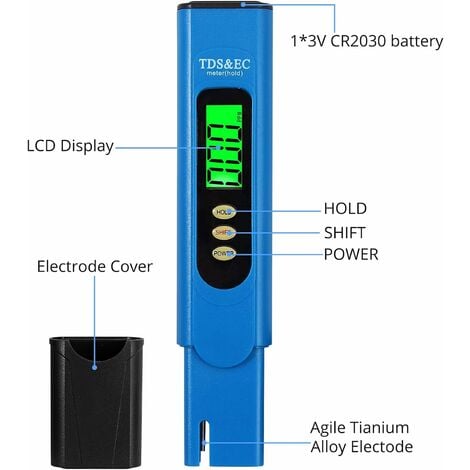 Testeur de température 3 en 1 TDS+EC + avec écran LCD numérique