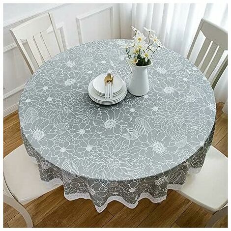 NAPPE CARREE VERA BLANC EN TOILE CIREE 180 CM SUR 180 CM