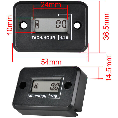 Compteur horaire étanche inductif LCD pour moteur à gaz marin de moto ATV a