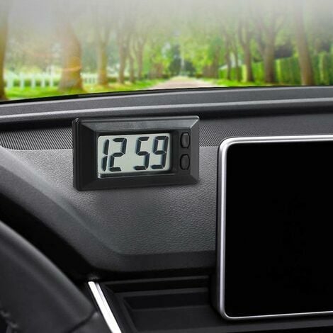 Horloge électronique de voiture Petite horloge numérique alimentée