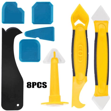 8 PCS Outils de Calfeutrage en Silicone Kit D'outils D'étanchéité, Lisseur Joint  Silicone, Kit