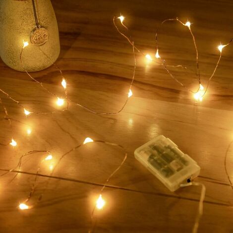 Mini guirlande LED à piles avec 10 bougies, Lampes d'ambiance