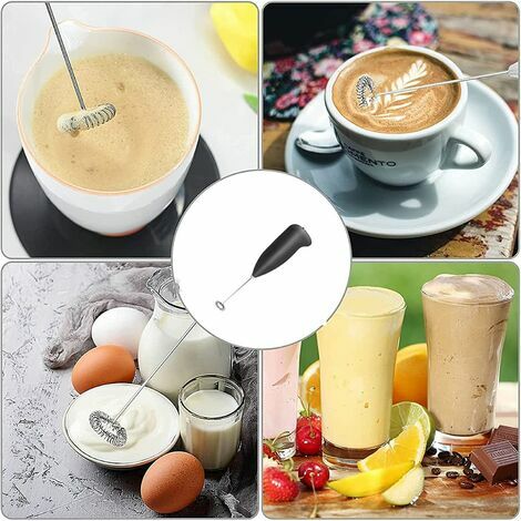 Couleur blanche Batteur à œufs électrique portatif, mélangeur de mousse de  lait, de café et d'œufs, multifonc
