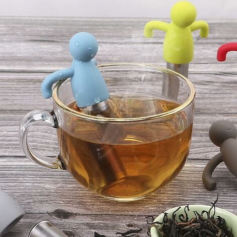 Infuseur de Thé Silicone Acier Inoxydable, Filtre à thé Suspendu Infuseur à thé  pour Feuilles de