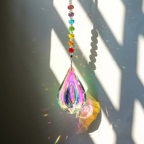 Attrape-Soleil en Perles de Cristal de Couleur pour fenêtre ou extérieur à  Suspendre,Yeurié