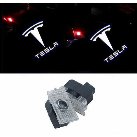 OFFT Lumière De Bienvenue De Voiture pour Tesla Model 3 Model S Model X,  Car LED Lumière Bienvenue,Logo Projection Lumières,Voiture Projecteur De  Logo