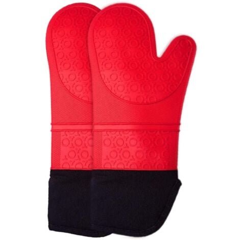 relaxdays 10 paires de gants de cuisine silicone - gants de cuisine - gants  de