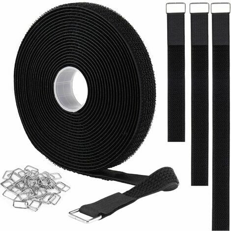 100pcs noir Attache cable - Serre Cable reutilisable, Reglable