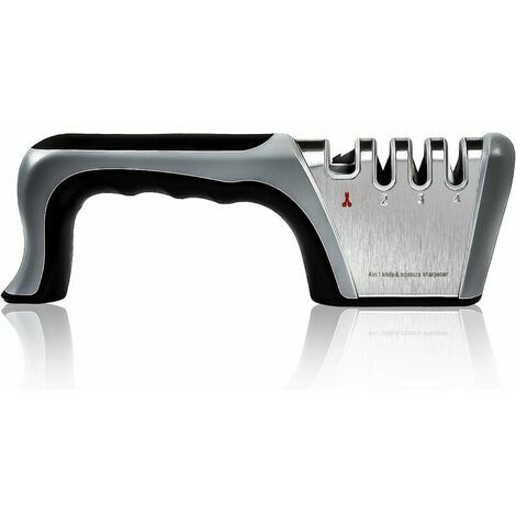 YIDOMDE Aiguiseur de couteaux manuel professionnel avec 4 roues, aiguiseur  de couteaux rotatif à angle fixe