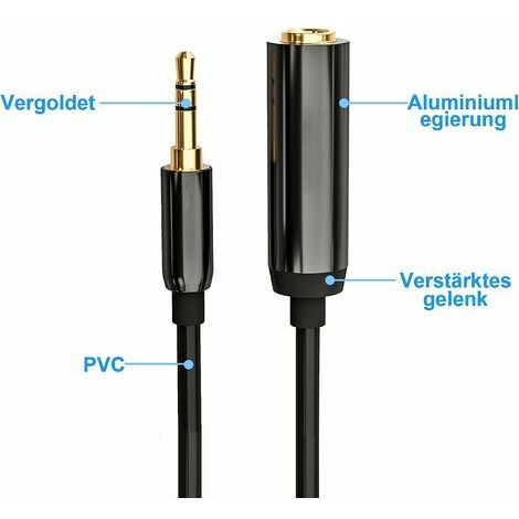 Adaptateur et convertisseur CABLING ® 3,5 mm Stéréo Jack Femelle Vers 6,35  mm Mono Jack Fiche adaptateur Convertisseur