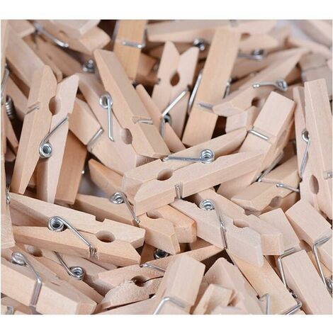 Petite pince en bois 100 pcs Clips en bois Pinces photo bricolage