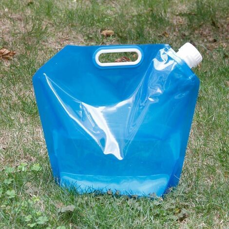 Poche à Eau 5L Sac à Eau Pliable Réservoir Récipient pour Camping Randonnée  Barbecue Bleu