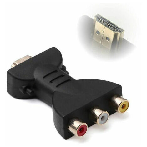 5€49 sur RCA vers HDMI, mini-adaptateur 1080P RCA composite CVBS