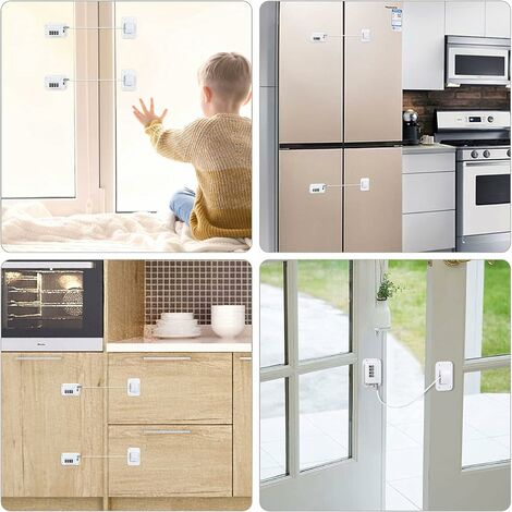 Serrure de porte de réfrigérateur et congélateur avec mot de passe,serrure  de porte de réfrigérateur à l'épreuve des enfants pour armoires et fenêtres