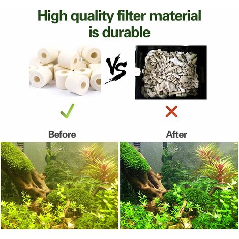 Perle Ceramique Efficaces Naturelle Perles de Céramique Filtration Eau pour  Tous Les Types d'aquariums et