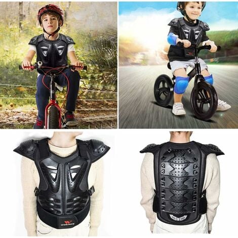 Veste de Protection de Moto Kid Réfléchissant Armure Gilet Motocross Armour  Retour Support de Protection Vestes