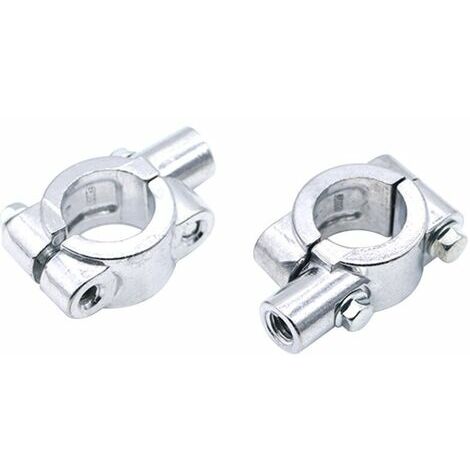 1 paire 10mm Moto Chrome Round Bar End Scooter Accessoires Rétroviseur  Latéral Réglable Pour Cafe Racer