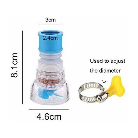 Purificateur d'eau du robinet 7 niveaux filtrant Sortie d'eau Robinet Filtre  Pièces de cuisine Filtre Robinet Montage Filtres