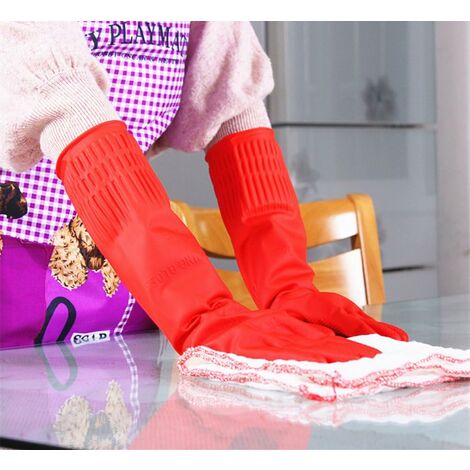 Gants de nettoyage en caoutchouc pour cuisine - 3 paires - Imperméables et  réutilisables. S