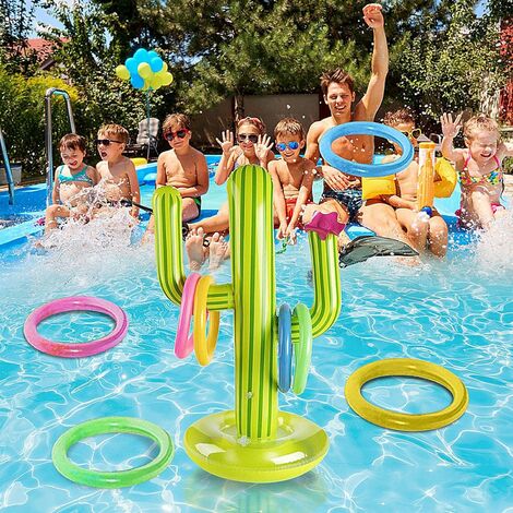 Jeux de piscine, piscine gonflable de toss d'anneau joue des Enfants, Jouets  de piscine