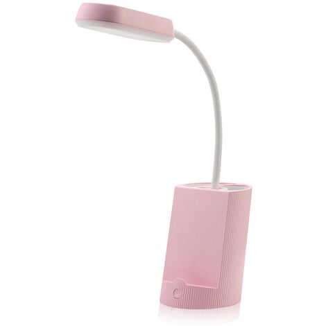Lampe LED, Lampe de Bureau Enfant, oreille de chat lampe de chevet rose  fille,lampes de table Luminosité réglable lampe bureau enfant, Dimmable  Lumière pour la Lecture 