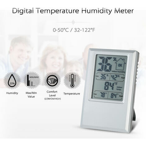 Hygromètre de sonde d'humidité de sauna de thermomètre de pièce, humidité  de mesure d'humidité, humidistat pour le sauna : : Jardin