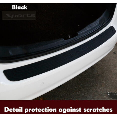 Protecteur de pare-chocs arrière de voiture, autocollant anti-rayures en  fibre de carbone pour protéger le bord de la porte de la voiture, garniture  d'entrée de porte de seuil de coffre