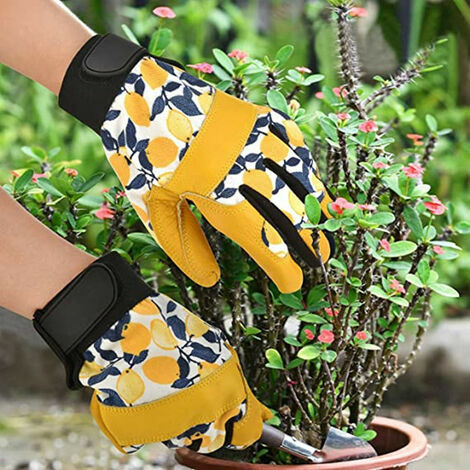 Gants de jardinage de travail en cuir de vachette résistant pour femmes  Thorn Proof, gants de