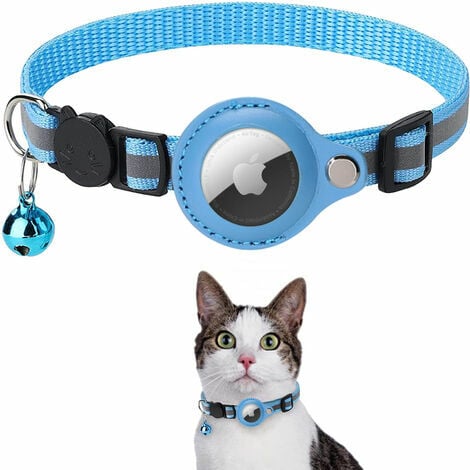 Convient au collier pour chat Airtag, collier pour chat réfléchissant avec  cloche et boucle de sécurité