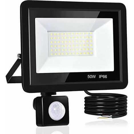 Tailcas 50W Projecteur LED Exterieur Detecteur de Mouvement, IP66 Etanche  Spot LED Extérieur avec Télécommande, 4500LM Projecteur Eclairage Exterieur LED  avec Detecteur pour Jardin, Patio, Garage : : Luminaires et  Éclairage