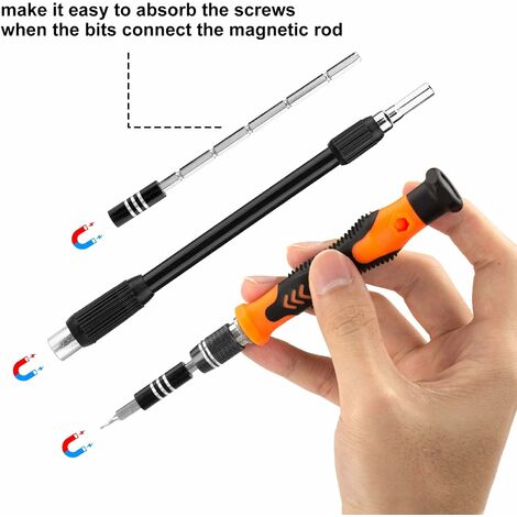 LTS FAFA Mini Tournevis 138 en 1 Jeu de Tournevis Mécanique de Précision  Magnétique avec Arbre Flexible Ensemble d'Outils pour Téléphone Mobile