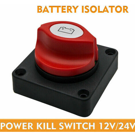 Master Switch Batterie 12 V/24 V - Batterie Cut Off - Master Isolateur De  Batterie Dconnecter Commutateur Batterie De Voiture Kill Switch Accessoires