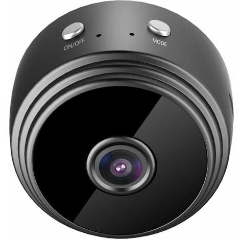 Mini caméra espion Hidden Wifi sans fil Petite caméra Full Hd 1080p Nanny  Caméra de vision nocturne Caméra de surveillance secrète avec étui étanche,  Compact Ind