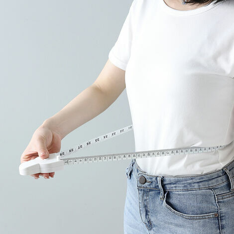 Mètre ruban télescopique automatique pour mesurer le corps (blanc