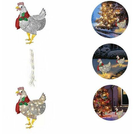 Poule Décorative Lumineuse Avec Écharpe