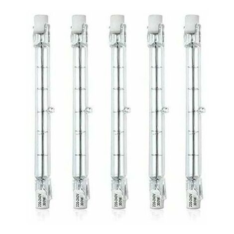 Lot de 10 Ampoule halogène linéaire J118 300w R7s gradable lumière chaude  2800K