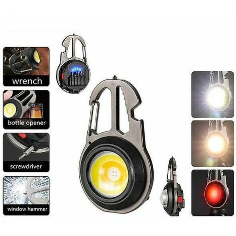 Mini lampe de poche porte-clés LED lampe torche COB Ultra