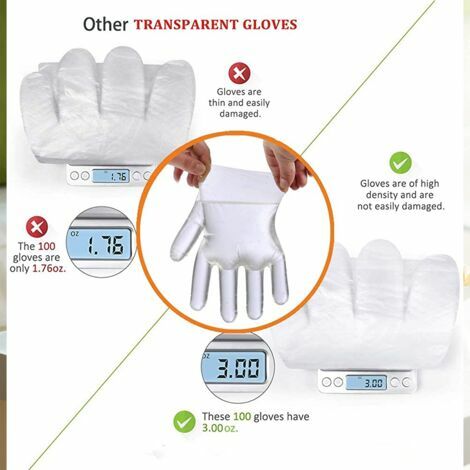 Gants transparents - Moyen