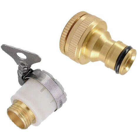 Ensemble de connecteurs de robinet en laiton: adaptateur 1 / 2-3 / 4 pouces.  Connecteur de tuyau 1/2 