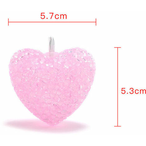 Décorations de Saint Valentin Guirlande Lumineuse, 3m - 20 LED Guirlande  Lumineuse Coeur Rouge, Lumières Coeur Scintillantes USB