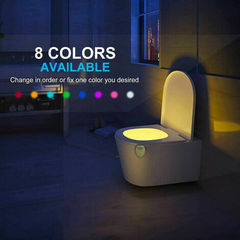 2 Pc Lampe Toilette Veilleuse LED Mouvement Détecteur Eclairage WC
