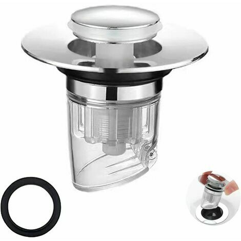 Bouchon lavabo, Universel Pop Up étanche Anti-colmatage Anti-Odeur Bonde de  Lavabo vidange Valve évier Bouchon Fermeture pour éviers de comptoir