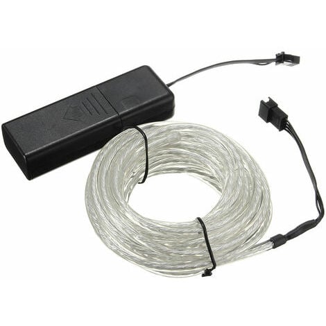 5M EL Wire Fil Neon Flexible Lumiere avec le Pack de batterie Néon