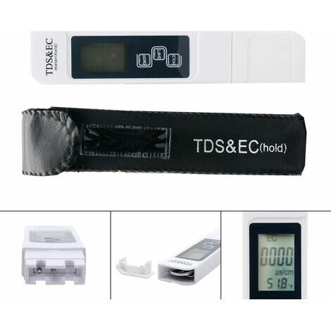 Testeur PH Mètre Électronique 5-en-1,Mesure Ph & TDS & EC Salinité &  Température Testeur de qualité de l'eau,Écran LCD et Précision de  Lecture,pour l'eau Potable, Aquariums, Piscines etc（183X37X37mm）—