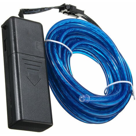 5M EL Wire Fil Neon Flexible Lumiere avec le Pack de batterie Néon